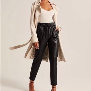 Abercrombie leather drawstring pants